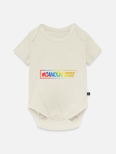Cancun 2023 - Baby Premium Kurzarmbody - Naturweiß