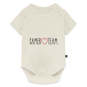 Cœur de l’équipe des joueurs - Body à manches courtes Premium Bébé - blanc cassé - Devant