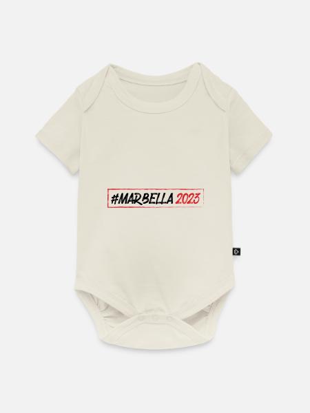 Marbella 2023 - Baby Premium Kurzarmbody - Naturweiß