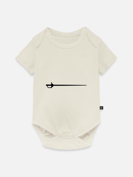 Fechten Schwert - Baby Premium Kurzarmbody - Naturweiß