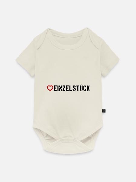 Einzelstück Herz - Baby Premium Kurzarmbody - Naturweiß