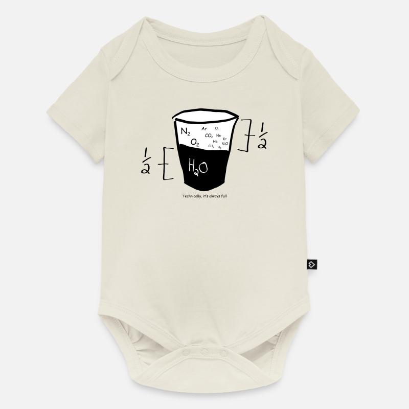 Nerd Math Grafik - Baby Premium Kurzarmbody - Naturweiß