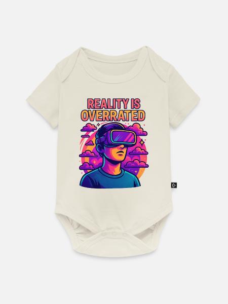 Reality is Overrated - Baby Premium Kurzarmbody - Naturweiß