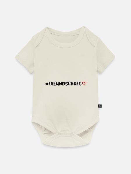 Freundschaft Herz - Baby Premium Kurzarmbody - Naturweiß