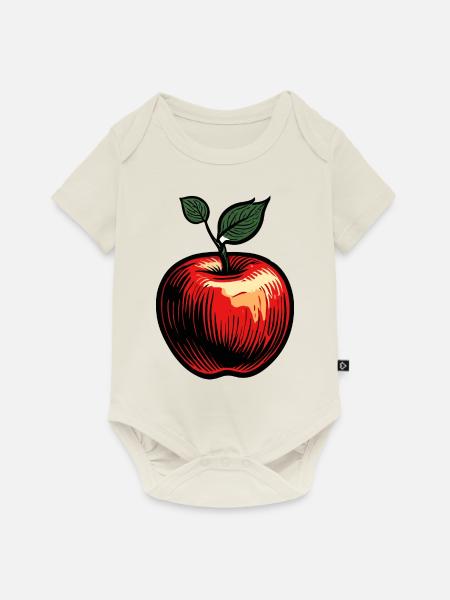 Lebensmittel / Obst / Markt / Vitamine / Design - Baby Premium Kurzarmbody - Naturweiß