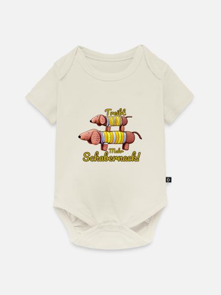 Dackel Dagobert - Treibt mehr Schabernack! - Baby Premium Kurzarmbody - Naturweiß