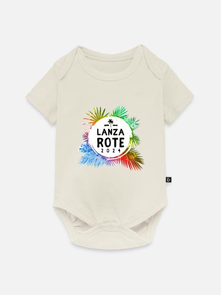 Lanzarote 2024 Bunt - Baby Premium Kurzarmbody - Naturweiß