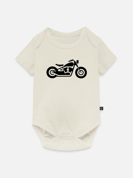 Motorrad, Bobber - Baby Premium Kurzarmbody - Naturweiß