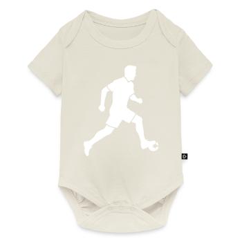 Fussballer Symbol Fussball Spieler Mann - Baby Premium Kurzarmbody - Naturweiß - Vorne