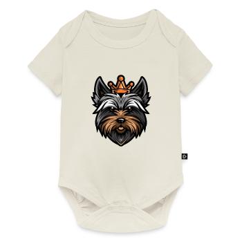 Couronne de chien Yorkshire Terrier - Body à manches courtes Premium Bébé - blanc cassé - Devant