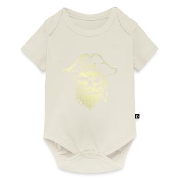 Pirate Skull Gold - Baby Premium short-sleeve bodysuit - off white - Front