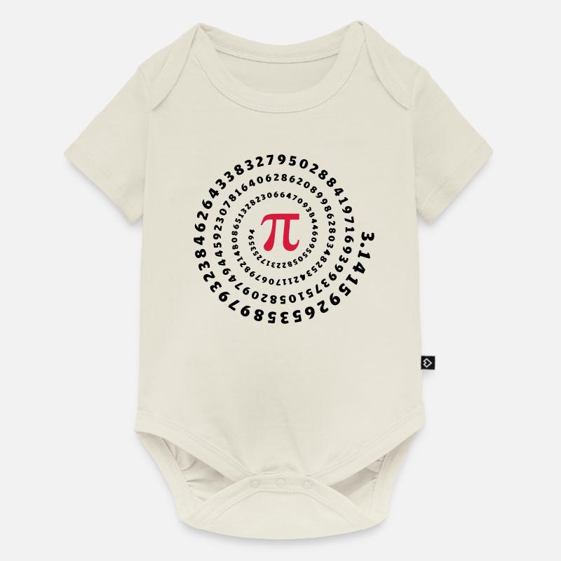 pi mathématiques π science spirale sans fin - Body à manches courtes Premium Bébé - blanc cassé