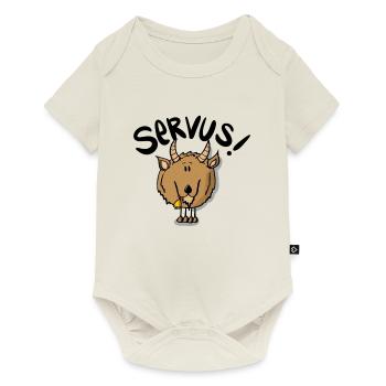 Ziege Servus - Baby Premium Kurzarmbody - Naturweiß - Vorne