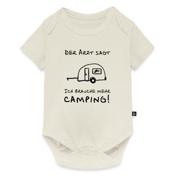 der arzt sagt wohnwagen - Baby Premium Kurzarmbody - Naturweiß - Vorne