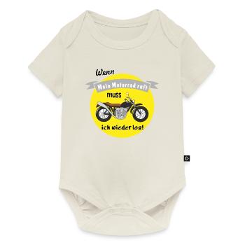 wenn mein motorrad ruft - Baby Premium Kurzarmbody - Naturweiß - Vorne