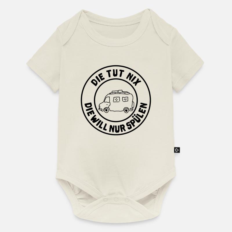 die tut nix wohnmobil - Baby Premium Kurzarmbody - Naturweiß