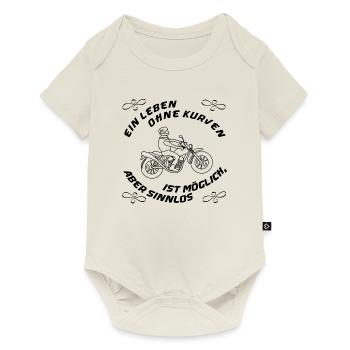 leben ohne kurven - Baby Premium Kurzarmbody - Naturweiß - Vorne