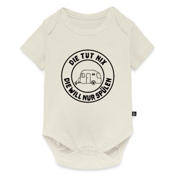 die tut nix wohnwagen - Baby Premium Kurzarmbody - Naturweiß - Vorne