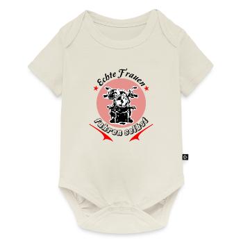 echte frauen fahren selbst - Baby Premium Kurzarmbody - Naturweiß - Vorne