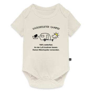 waschechter camper wohnwagen - Baby Premium Kurzarmbody - Naturweiß - Vorne