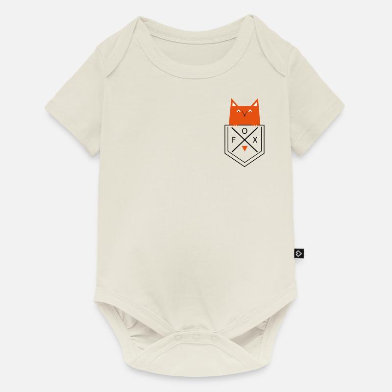 Fox dans le sac - Body à manches courtes Premium Bébé - blanc cassé