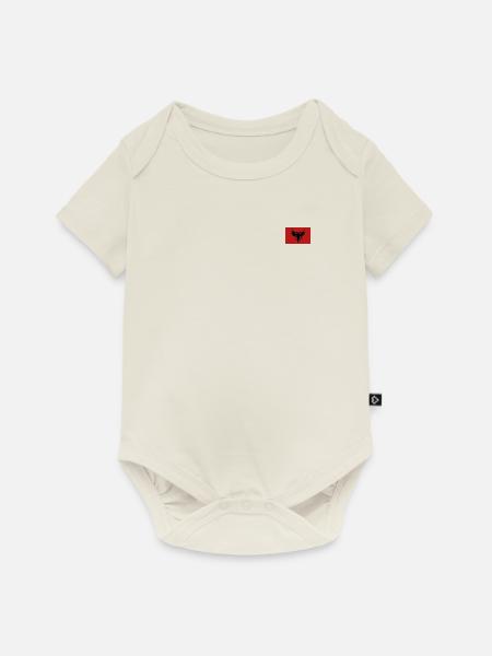 Shqiponja croped 1 - Baby Premium Kurzarmbody - Naturweiß