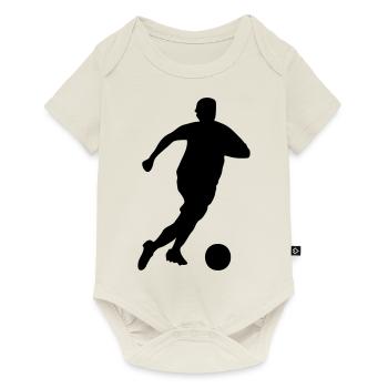 soccer fußball fussball fussballspieler spieler - Baby Premium Kurzarmbody - Naturweiß - Vorne