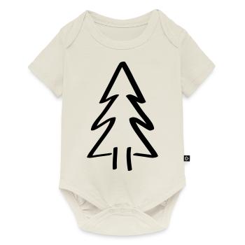 Tree Fir Tree Christmas Tree Christmas Tree - Baby Premium short-sleeve bodysuit - off white - Front