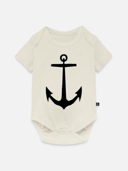 Anker - Baby Premium Kurzarmbody - Naturweiß