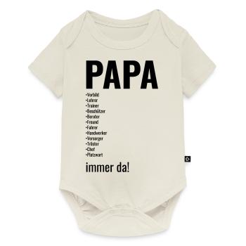 Papa, Vater, Dad, Daddy, Väter, Vatertag besterdad - Baby Premium Kurzarmbody - Naturweiß - Vorne