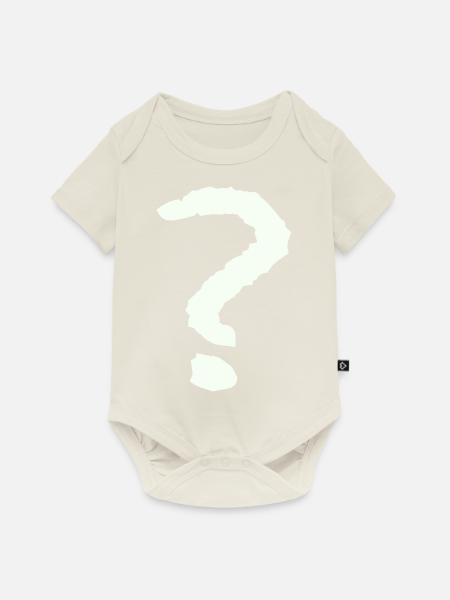 Fragezeichen - Baby Premium Kurzarmbody - Naturweiß