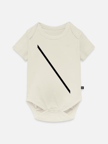 Minimale-Diagonale - Baby Premium Kurzarmbody - Naturweiß