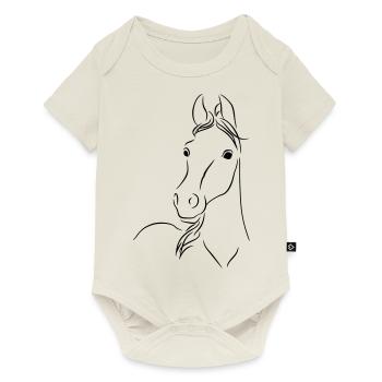 Fohlen01 - Baby Premium short-sleeve bodysuit - off white - Front