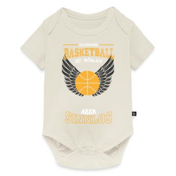 Basketball Leben sinnlos - Geschenk - Baby Premium Kurzarmbody - Naturweiß - Vorne