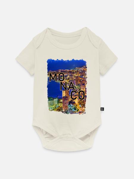 Monaco - Baby Premium Kurzarmbody - Naturweiß
