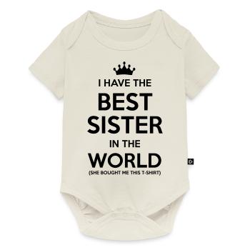 i have the best sister in the world - Baby Premium Kurzarmbody - Naturweiß - Vorne