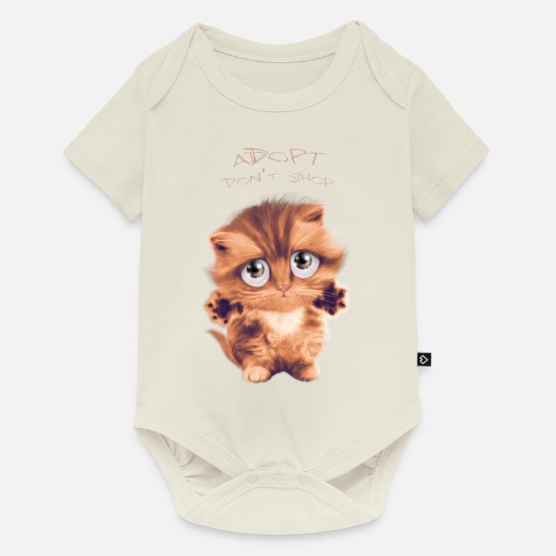 Adopt - Body à manches courtes Premium Bébé - blanc cassé