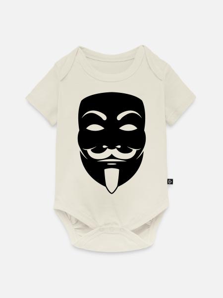 anonymus_maske - Baby Premium Kurzarmbody - Naturweiß