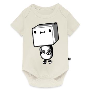 Cute little robot - Baby Premium short-sleeve bodysuit - off white - Front
