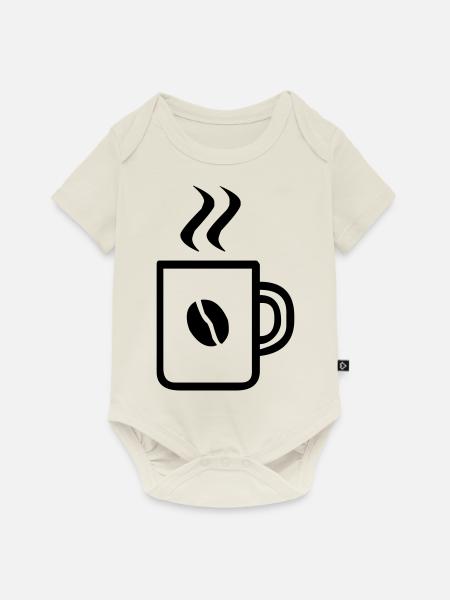 kaffee design - Baby Premium Kurzarmbody - Naturweiß