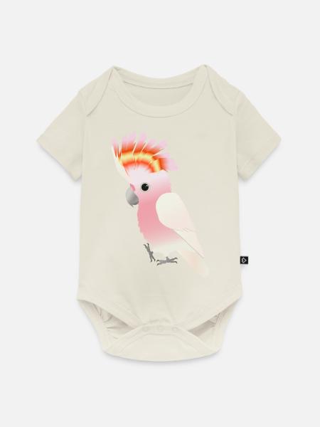 Inka Kakadu digitale Zeichnung - Baby Premium Kurzarmbody - Naturweiß
