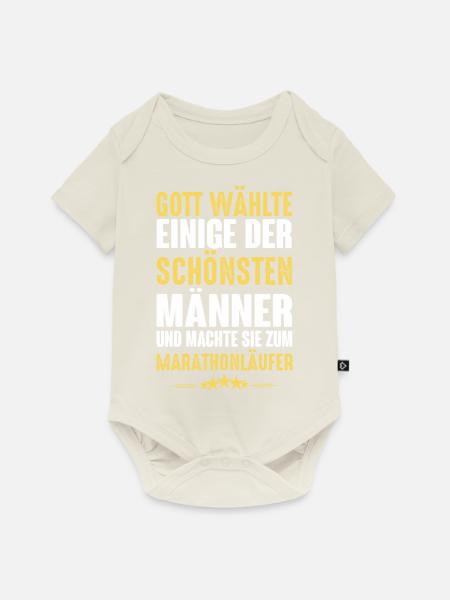 Marathonlauf - Marathonläufer - Baby Premium Kurzarmbody - Naturweiß