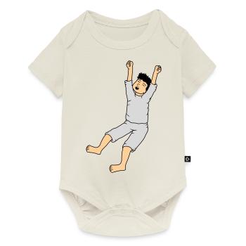 Man in pajamas - Baby Premium short-sleeve bodysuit - off white - Front