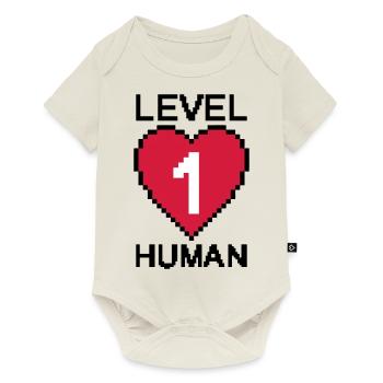 Herz Level 1 - Baby Premium Kurzarmbody - Naturweiß - Vorne