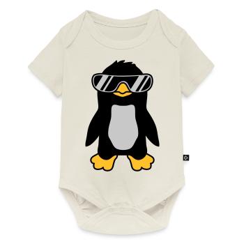 Sunglasses Penguin cool design - Baby Premium short-sleeve bodysuit - off white - Front
