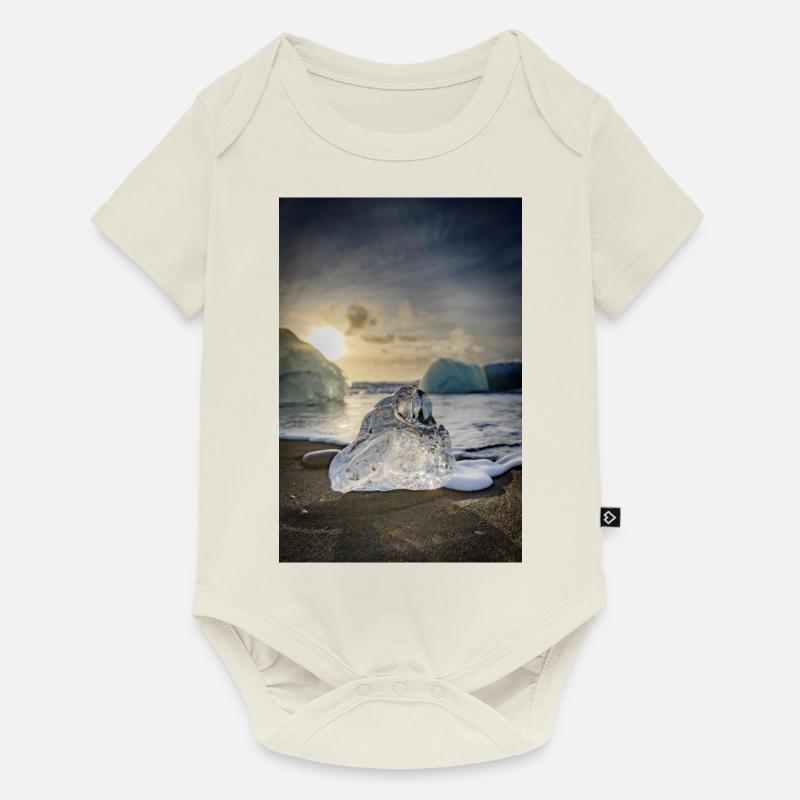 glaçon - Body à manches courtes Premium Bébé - blanc cassé