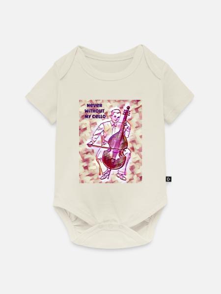 Mein Kontrabasscello - Baby Premium Kurzarmbody - Naturweiß