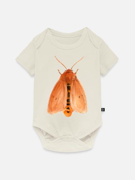 zimtbär - Baby Premium Kurzarmbody - Naturweiß