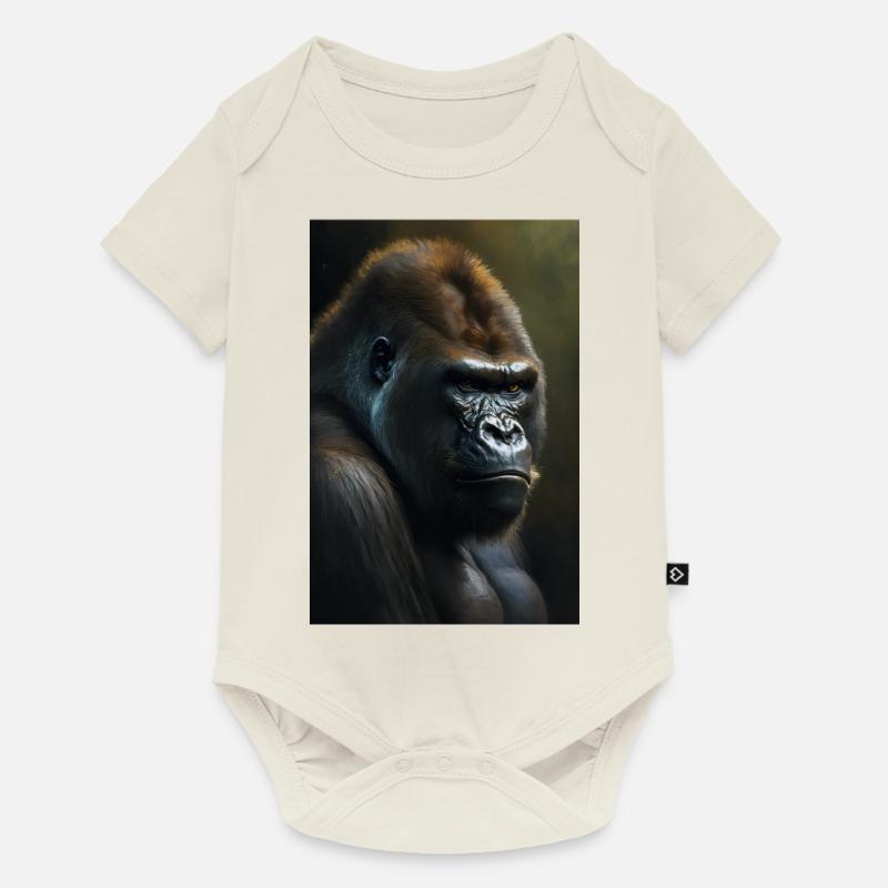 Gorilla Monkey Cool - Body à manches courtes Premium Bébé - blanc cassé