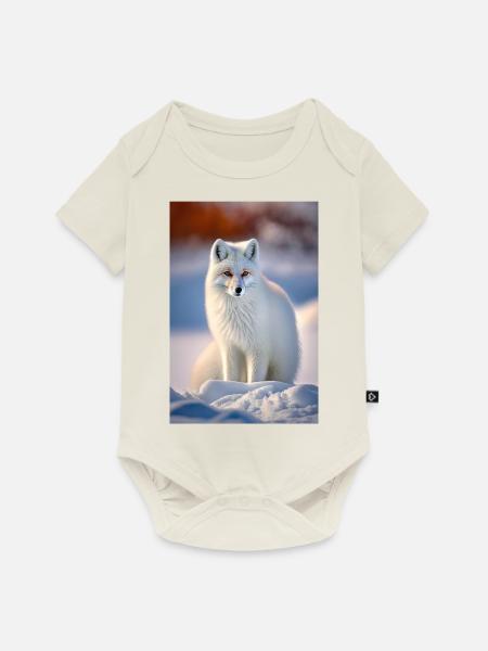 Polarfuchs - Baby Premium Kurzarmbody - Naturweiß
